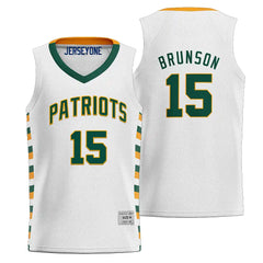 jalen brunson patriots high school basketball jersey white