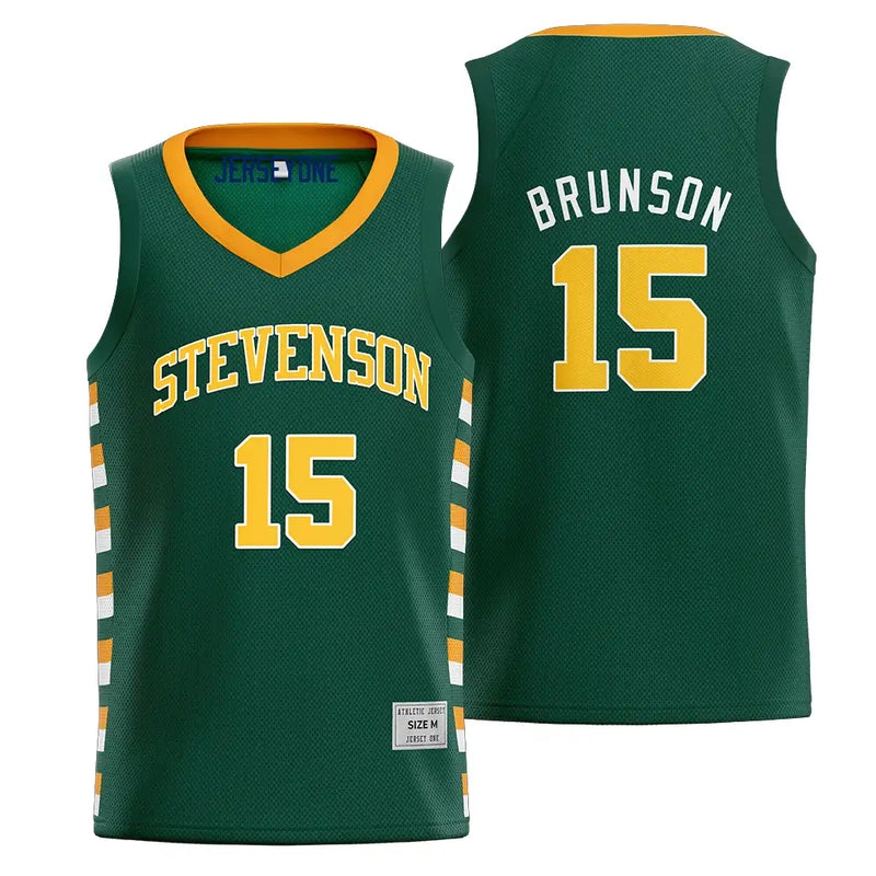 Jalen Brunson High School Jersey #15 | Stevenson Basketball Jersey