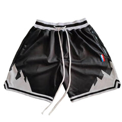 Men's Mountain Printed Graphic Basketball Shorts with Zipper Pockets