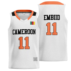 Joel Embiid Cameroon Jersey #11 | White Basketball Jersey