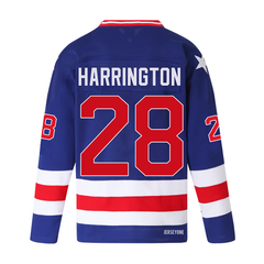 Men's John Harrington #28 USA Hockey Jersey Miracle on Ice