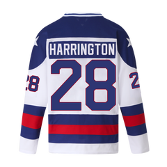 Men's John Harrington #28 USA Hockey Jersey Miracle on Ice