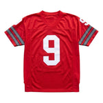 Johnny Utah #9 Point Break movie replica football jersey - Red mesh fabric front view thumbnail