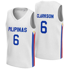 Jordan Clarkson Philippines #6 Basketball Jersey - White