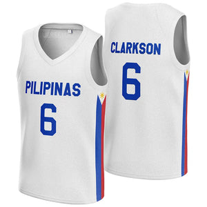 Jordan Clarkson Philippines #6 Basketball Jersey - White