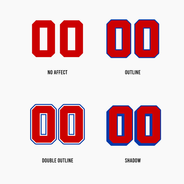 Custom Embroidery Hockey Jerseys font effect