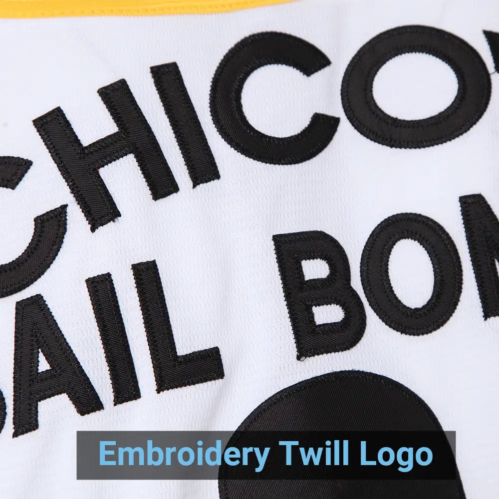 Back Logo Detail of Bad News Bears Baseball Jersey with Embroidered Twill