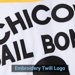  Back Logo Detail of Bad News Bears Baseball Jersey with Embroidered Twill