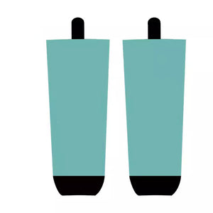 Custom Teal And Black Hockey Socks - Sublimated