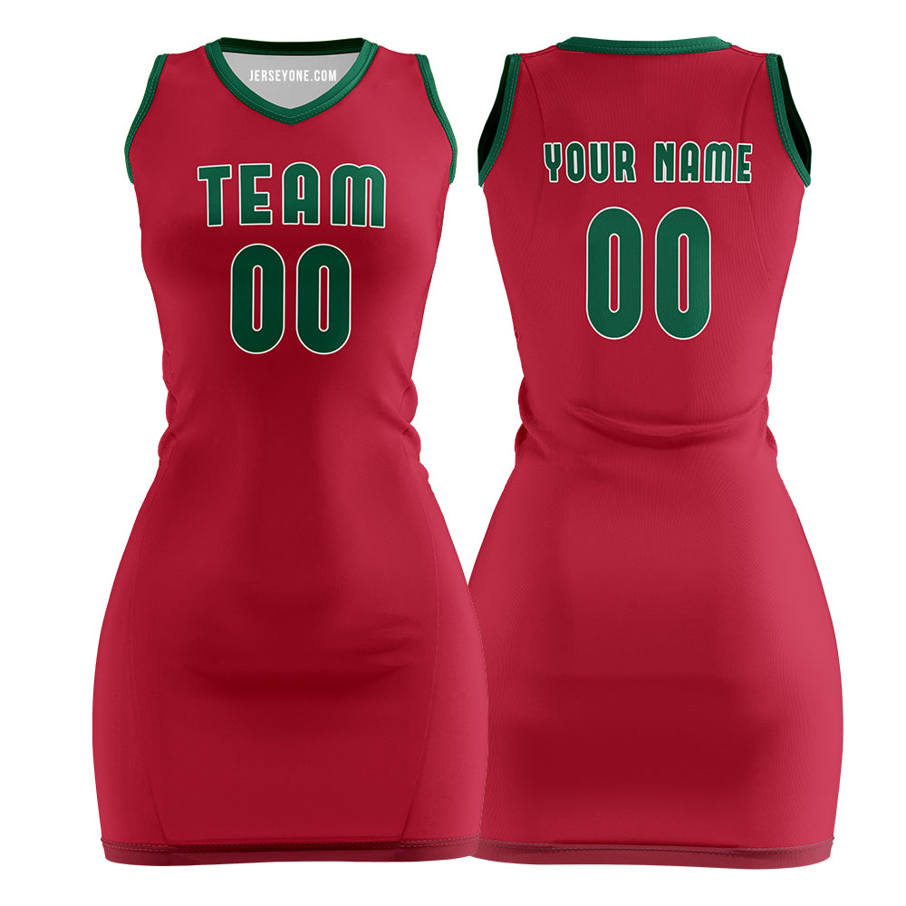 Mexico Red Personalized Basketball Jersey Dress | Fan Jersey Dress | JerseyOne Mexico Red Personalized Basketball Jersey Dress | Fan Jersey Dress | JerseyOne