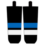 Mighty Ducks Hawks Hockey Socks - Black Blue And White thumbnail