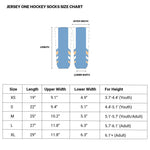 Mighty Ducks Hawks Hockey Socks - Black Blue And White thumbnail