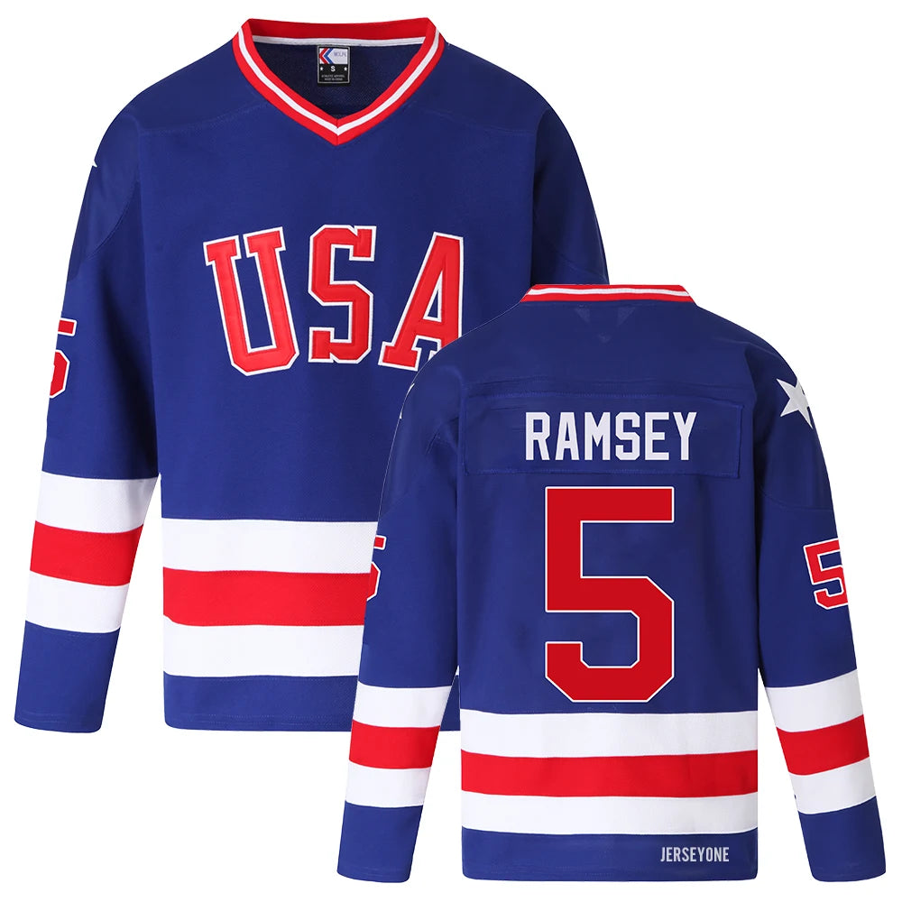 Mike Ramsey USA Jersey #5 - Miracle on Ice