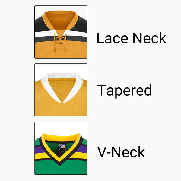Custom Hockey Jerseys Neck types