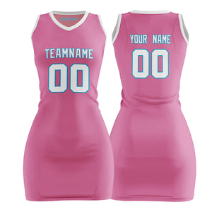Custom Pink Basketball Jersey Dress for Women | Authentic Uniform