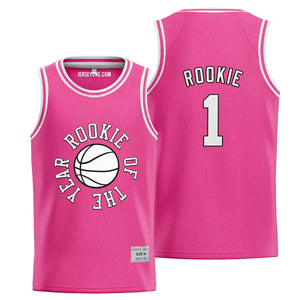 Pink Rookie of The Year Basketball Jersey