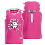 Pink Rookie of The Year Basketball Jersey thumbnail