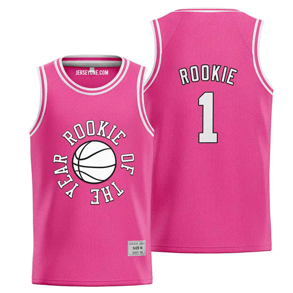 Pink Rookie of The Year Basketball Jersey