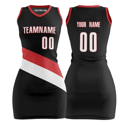 Custom Portland Inspired Black Basketball Jersey Dress