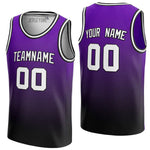 Men's Purple And Black Gradient Custom Basketball Jersey thumbnail
