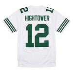 Back view of Reno Hightower #12 football jersey featuring HIGHTOWER nameplate, Taft High School Rockets movie version with green stripes thumbnail