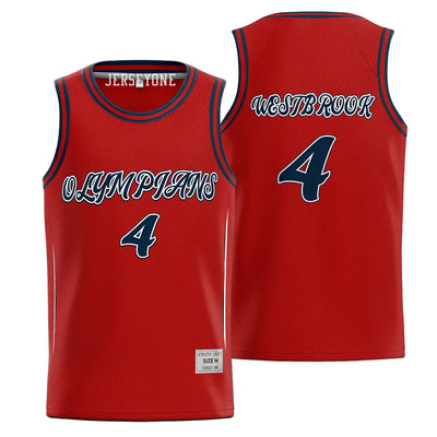 Russell Westbrook Olympians High School Basketball Jersey Red