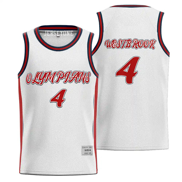 Russell Westbrook Olympians High School Basketball Jersey White