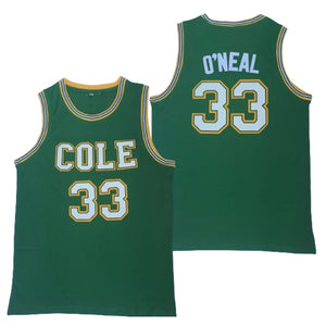 Shaq O'Neal High School Jersey #33| Cole Green Basketball Jersey