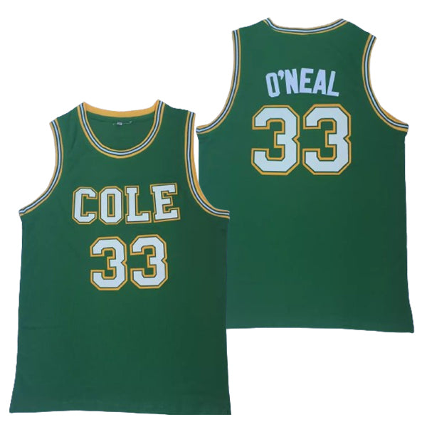 Shaq O'Neal High School Jersey #33| Cole Green Basketball Jersey