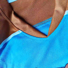 Detailed View of V-Neck Collar on Shoresy Hockey Jersey Sweater