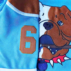 Close-up of Stitched Sleeve Number 69 on Shoresy Bulldogs Jersey