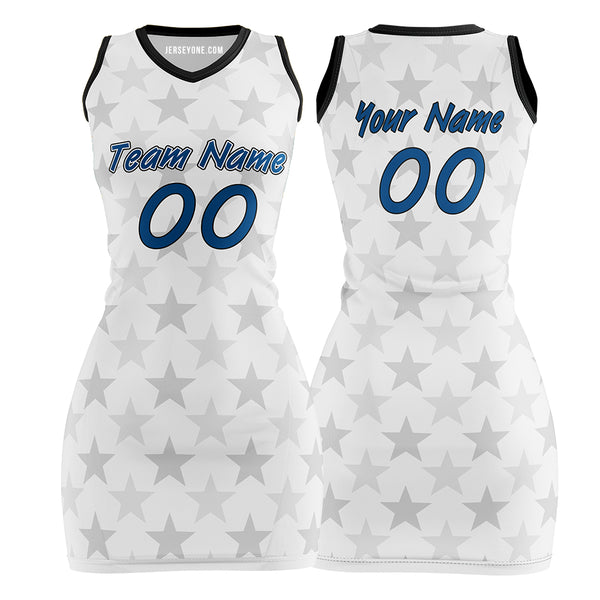 White Star Custom Basketball Jersey Dress 90s