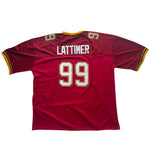 Back of The Program movie jersey with Lattimer and number 99 in tackle twill stitching. thumbnail