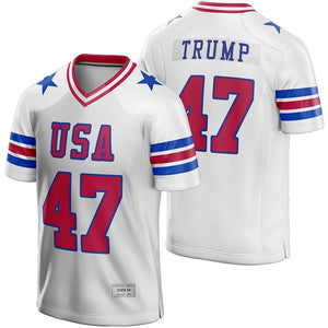 Trump 47 White Football Jersey 2024 - Custom