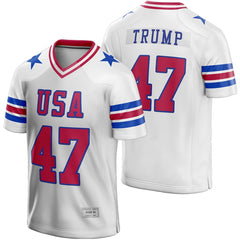 Trump 47 White Football Jersey 2024
