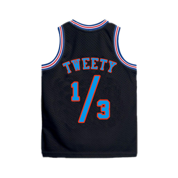Black Youth Tweety 1/3 Space Jam Tune Squad Jersey for Youth/Kids/Toddle