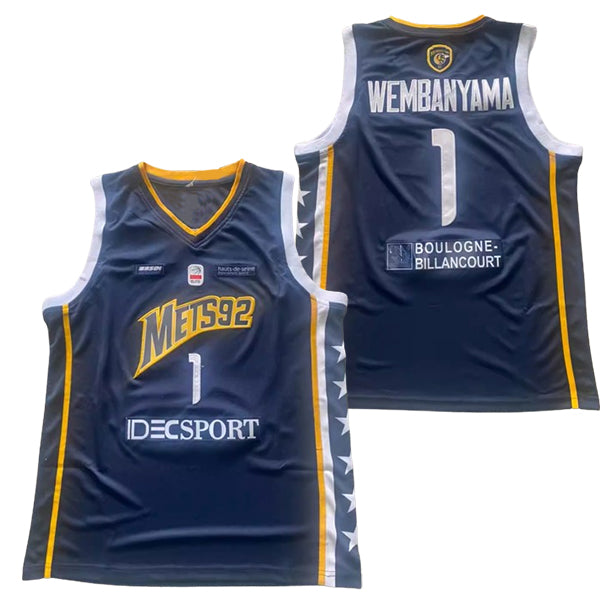 Victor Wembanyama Mets 92 Jersey | Metropolitans Basketball jersey