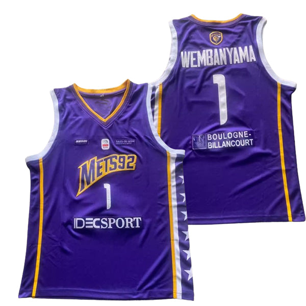 Victor Wembanyama Mets 92 Jersey | Metropolitans Basketball jersey