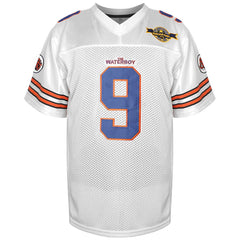 Bobby Boucher #9 SCLSU Mud Dogs White Football Jersey - Front View