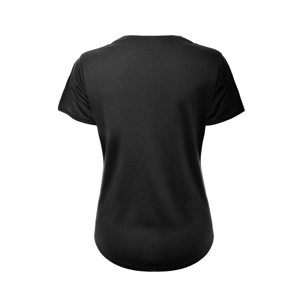 Women's Blank Black Baseball Jersey 