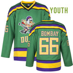 gordon bombay mighty ducks green jersey for youth kids boys thumbnail