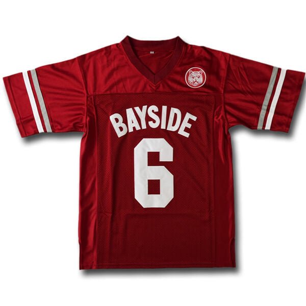 AC Slater #6 Bayside Tigers Saved by the Bell Football Jersey Jersey One