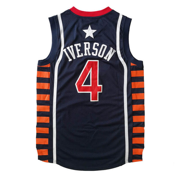 Allen Iverson #4 Team USA Olympics Game Basketball Jersey Jersey One
