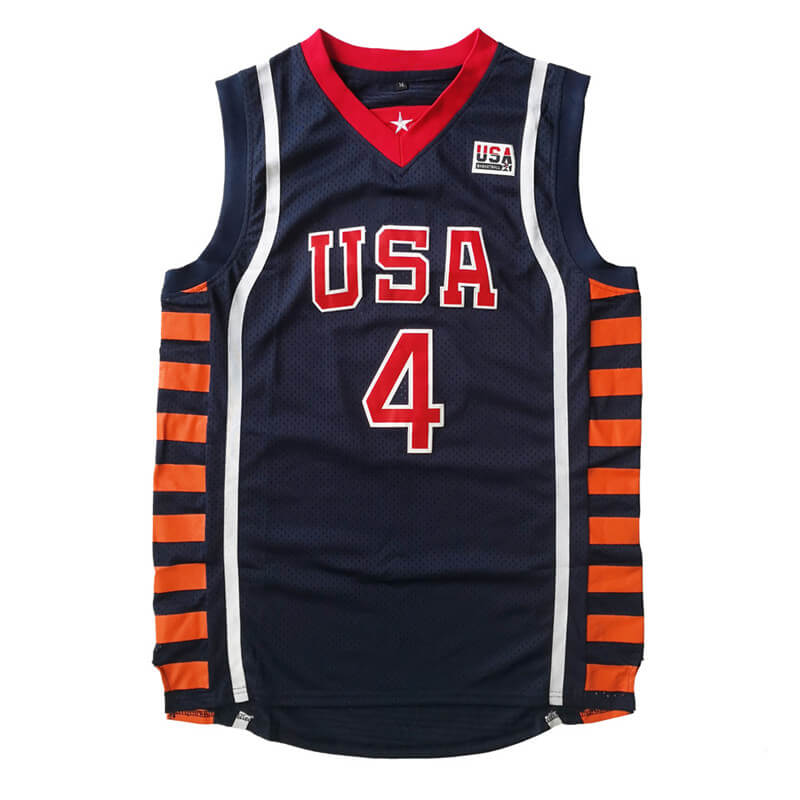 Allen Iverson #4 Team USA Olympics Game Basketball Jersey Jersey One