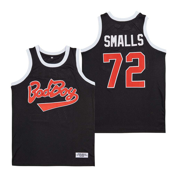Biggie Smalls Bad Boy #72 Black and Red Basketball Jersey Jersey One