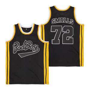 Biggie Smalls Bad Boy #72 Black and Yellow Basketball Jersey