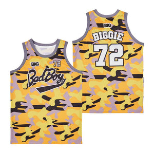 Biggie Smalls Bad Boy #72 Camo Basketball Jersey