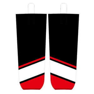 Black Red Ice Hockey Socks