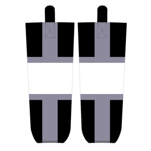 Black White Grey Ice Hockey Socks