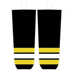 Black White Yellow Ice Hockey Socks Jersey One thumbnail